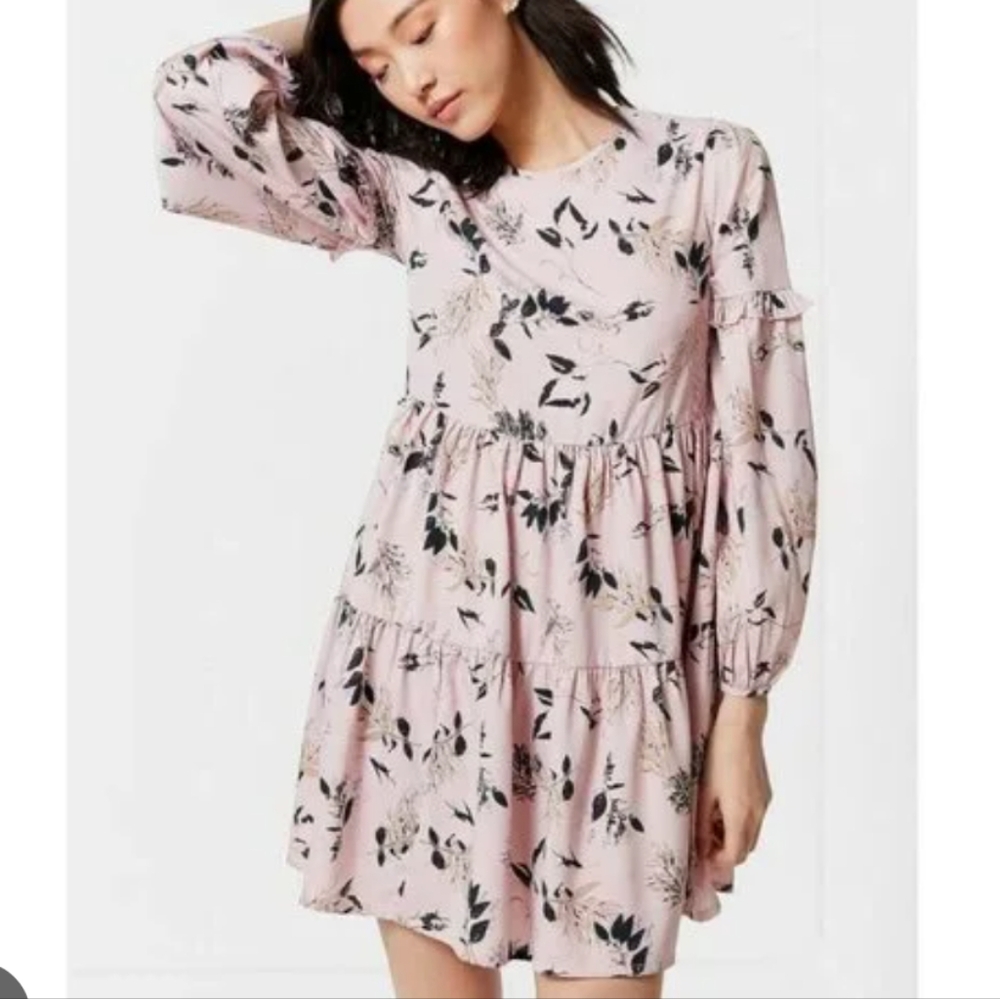 NWT Urban Outfitters Tiered Floral Mini Dress